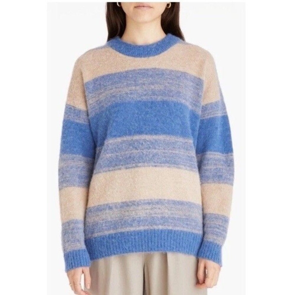 MADEWELL Women's Unisex Otis Space Dye Pullover Sweater Alpaca Wool Size Large